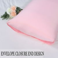 Jedinstveni set svilenkastih satenskih jastučnica pokriva roze Standard