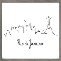 Linijska linija Skyline - Rio de Janeiro zidni poster, 14.725 22.375
