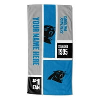 Carolina Panthers NFL Colorblock personalizirani 30 60 ručnik za plažu