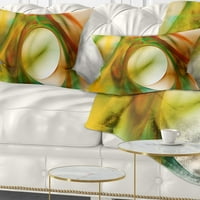 Designart zaokružena zelena psihodelična tekstura - apstraktni jastuk za bacanje - 12x20