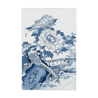 Zaštitni znak likovne umjetnosti 'plavo-bijeli azijski vrt II' platno Art by Vision Studio