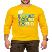 S. Polo Assn. Muška i velika Muška grafička majica dugih rukava