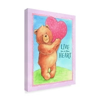 Zaštitni znak likovne umjetnosti 'medvjed živi sa srcem' umjetnost na platnu Melinde Hipsher