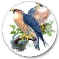 Designart' Ancient Birds II ' tradicionalni krug metalni zid Art-disk od 29