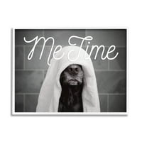 Stupell Industries me Time pas za kućne ljubimce kupatilo portret grafička Umjetnost uokvirena Umjetnost