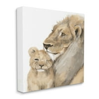 Stupell Industries Lion Cub i King Safari portret životinja na platnu zid Art, 40, dizajn Daphne Polselli