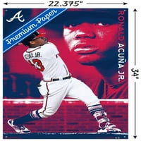 Atlanta Braves-zidni Poster Ronalda Acuna Jr sa iglama, 22.375 34